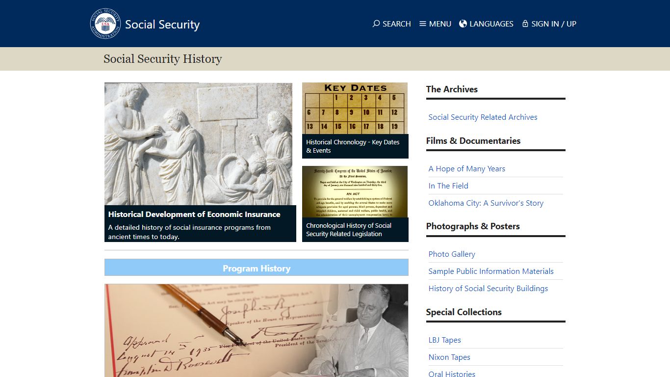Social Security History