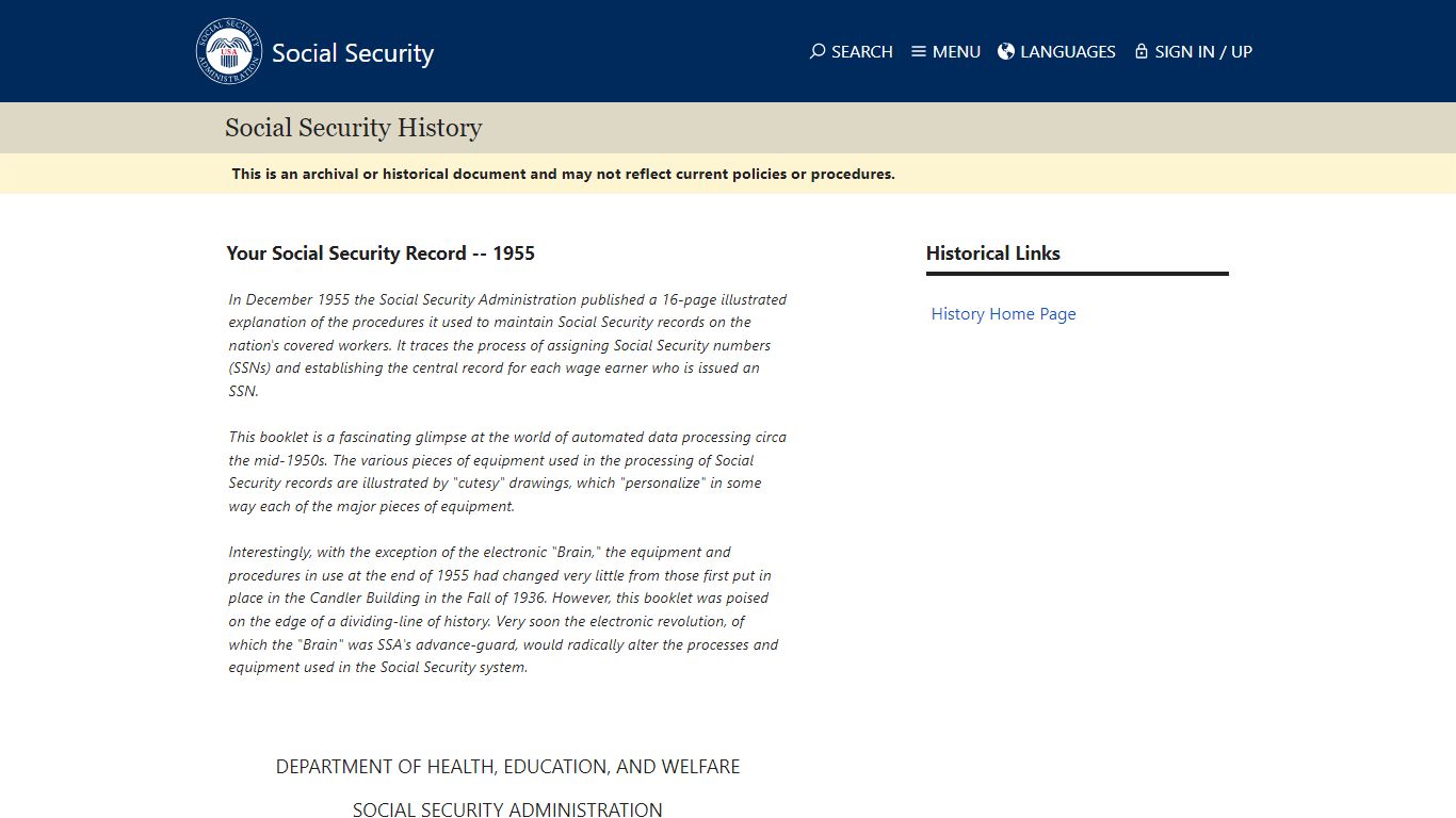 Social Security History