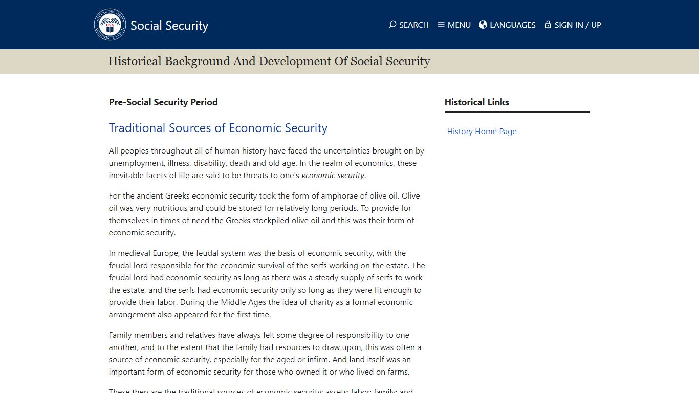 Social Security History