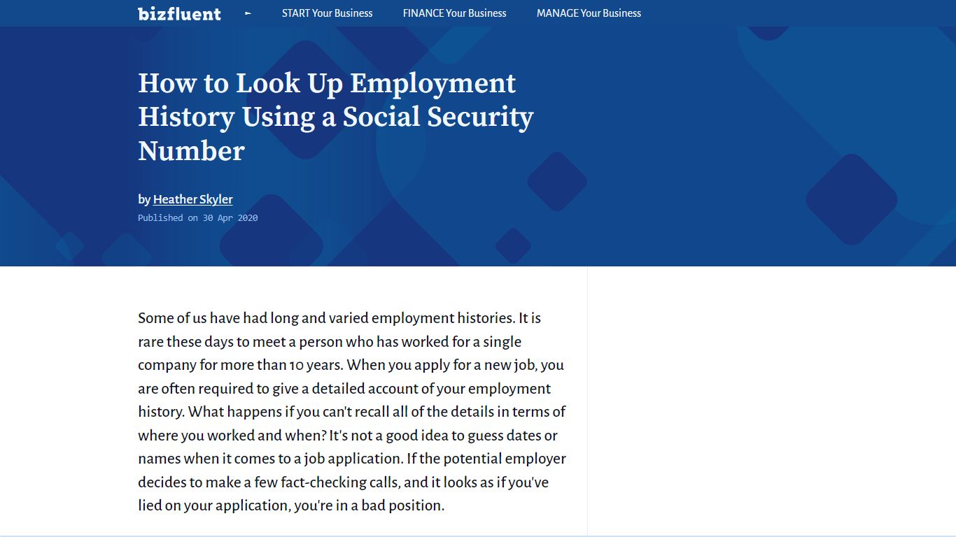 How to Look Up Employment History Using a Social Security Number